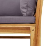 vidaXL Salon de jardin avec coussins 7 Pièces bois massif d'acacia