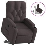 vidaXL Fauteuil inclinable marron foncé tissu