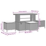 vidaXL Ensemble de canapé de jardin 14 Pièces Noir Poly rotin
