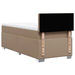 vidaXL Sommier à lattes de lit avec matelas Cappuccino 90x190 cm