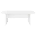 vidaXL Table basse Blanc brillant 93 x 53 x 33 cm Bois d'ingénierie