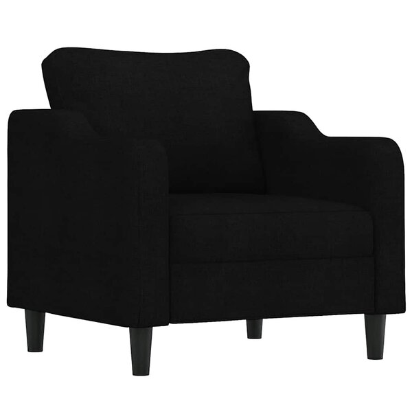 vidaXL Fauteuil Noir 60 cm Tissu