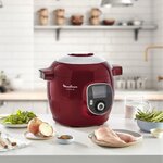 Moulinex ce85b510 multicuiseur intelligent cookeo + 6 l - 180 recettes préprogrammées - rouge