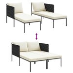 vidaXL Transat avec coussin Anthracite 115 x 153 x 69.5cm Acier