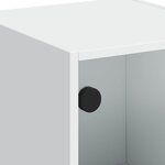 vidaXL Buffet avec portes en verre blanc 35x37x109 cm