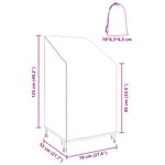 vidaXL Housse de chaise de jardin Noir 70 x 70 x 85 / 125 cm Tissu 210D