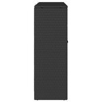vidaXL Armoire de rangement avec étagère Noir 100 x 36 x 102 cm Rotin