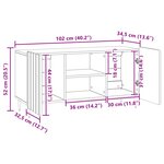 vidaXL Meuble TV 102 x 34 5 x 52 cm Chêne artisanal Bois d'ingénierie