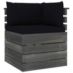 Vidaxl salon palette de jardin 11 pièces avec coussins bois de pin massif