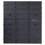vidaXL Kit de bacs de stockage et panneaux muraux 141Pièces rouge et noir