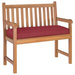 vidaXL Coussin pour banc de palette Bordeaux 100 x 40 x 8 cm