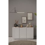Buffet haut FIRENZE - FIRENZE - Blanc Laqué et chêne Cadiz - 3 portes / Design