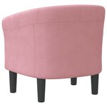vidaXL Chaise cabriolet rose velours