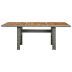 Vidaxl mobilier à dîner 9 pièces avec coussins résine tressée gris clair