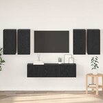 vidaXL Ensemble meuble TV 6 Pièces Chêne Noir 60 x 30 x 30 cm