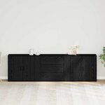 vidaXL Buffet Chêne noir 240 x 33 x 70 cm Bois d'ingénierie