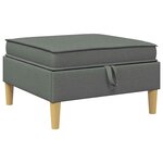 vidaXL Canapé modulaire avec rangement 4 Pièces Gris foncé Tissu