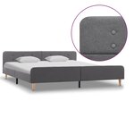 vidaXL Cadre de lit Gris clair Tissu 180 x 200 cm