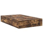 Cadre de lit de rangement vidaXL Chêne fumé 120x200 cm