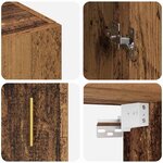 vidaXL Meuble mural Marron 69 5 x 34 x 90 cm Bois d'ingénierie