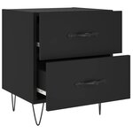 vidaXL Tables de chevet 2 Pièces noir 40x35x47 5 cm bois d’ingénierie