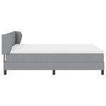 vidaXL Lit à ressorts avec matelas Gris clair 140 x 190 cm tissu