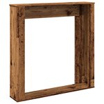 VidaXL Cadre de cheminée vieux bois 100x20x100 cm bois d'ingénierie