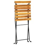 vidaXL Chaises pliables de jardin lot de 2 Acier et Bois acacia solide
