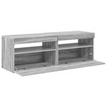 vidaXL Meubles TV 2 Pièces avec lumières LED Sonoma gris 60x35x40 cm
