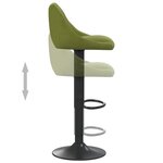 vidaXL Tabouret de bar Vert clair Velours