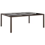vidaXL Mobilier à dîner de jardin 11Pièces poly rotin et bois solide brun