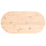 vidaXL Dessus de table 60x30x2 5 cm bois de pin massif ovale