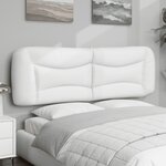 vidaXL Coussin de tête de lit blanc 160 cm similicuir