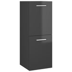 vidaXL Ensemble de meubles de salle de bain Gris brillant Aggloméré