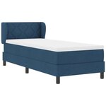 vidaXL Lit boxspring avec matelas avec matelas Bleu 80 x 200 cm tissu