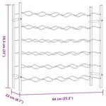 vidaXL Casier à bouteilles pour 36 bouteilles Blanc Métal