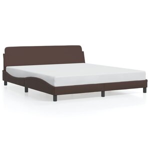 vidaXL Cadre de lit sans matelas marron 180x200 cm similicuir