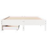 vidaXL Cadre de lit sans matelas blanc 120x190 cm bois de pin massif