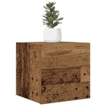 vidaXL Meuble TV mural 2 Pièces vieux bois 30 5x30x30 cm