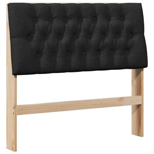 vidaXL Tête de lit capitonnée Noir 100 cm Pin massif