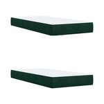 vidaXL Sommier à lattes de lit et matelas Vert foncé 200x200cm Velours