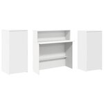 vidaXL Bureau de réception blanc 200x50x103 5 cm bois d'ingénierie