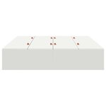 vidaXL Cadre de lit avec rangement avec stockage Blanc 140 x 190 cm