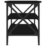 vidaXL Table d'appoint Noir 55x38x45 cm Bois d'ingénierie