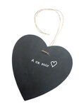 Ardoise Coeur à Suspendre 23 cm