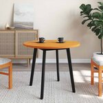 vidaXL Dessus de table rond cire marron Ø80x2 5 cm bois de pin massif