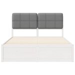 vidaXL Cadre de lit avec tête de lit rembourrée Gris clair