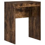 vidaXL Bureau avec tiroir avec étagère avec stockage 2 Pièces Chêne fumé