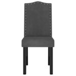 vidaXL Chaises à manger lot de 4 gris foncé velours