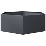 vidaXL Jardinière anthracite hexagone 138x120x45 cm acier